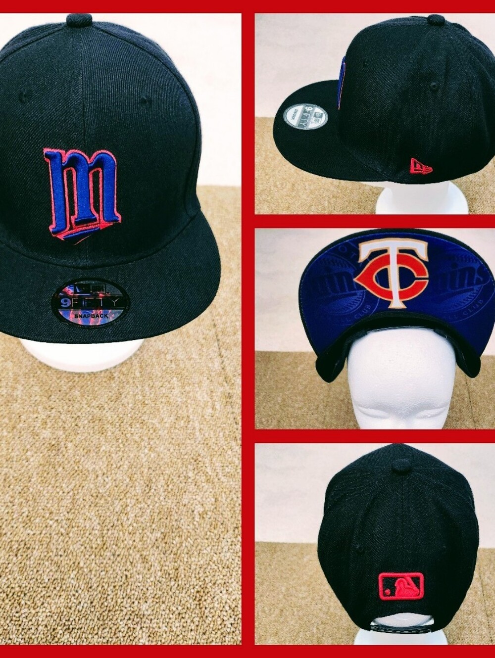 MINNESOTA TWINS MLB BASEBALL SNAPBACK HAT.